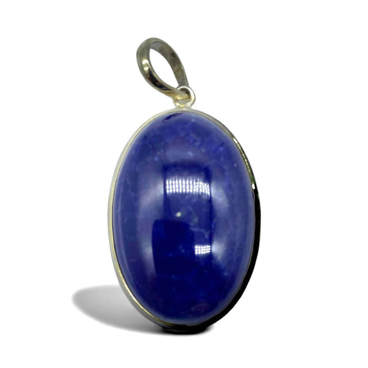 Lapis Lazuli hänge i äkta silver – djupblå kristallhänge för klarhet, visdom och energi, elegant smycke