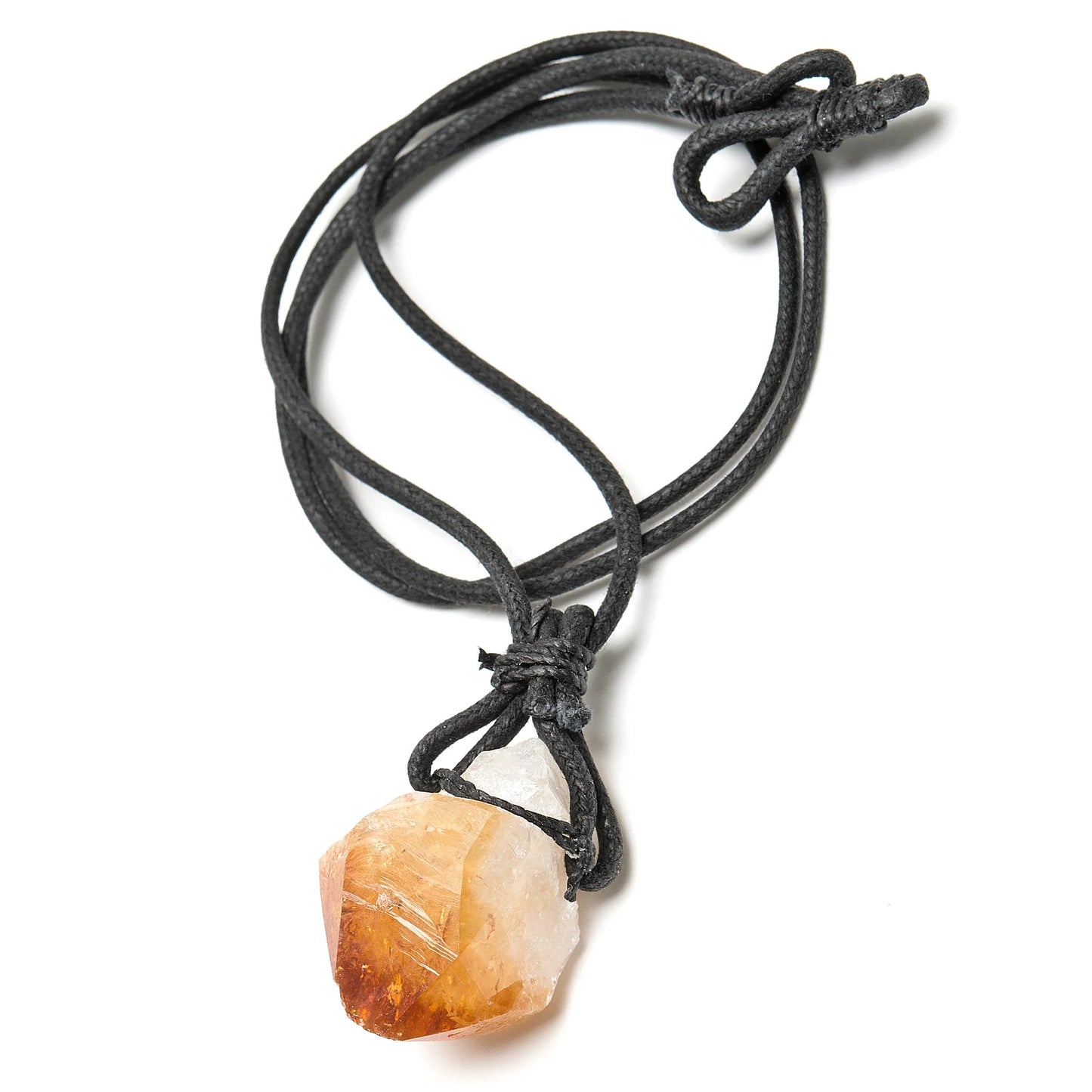 Rå citrinspets halssmycke