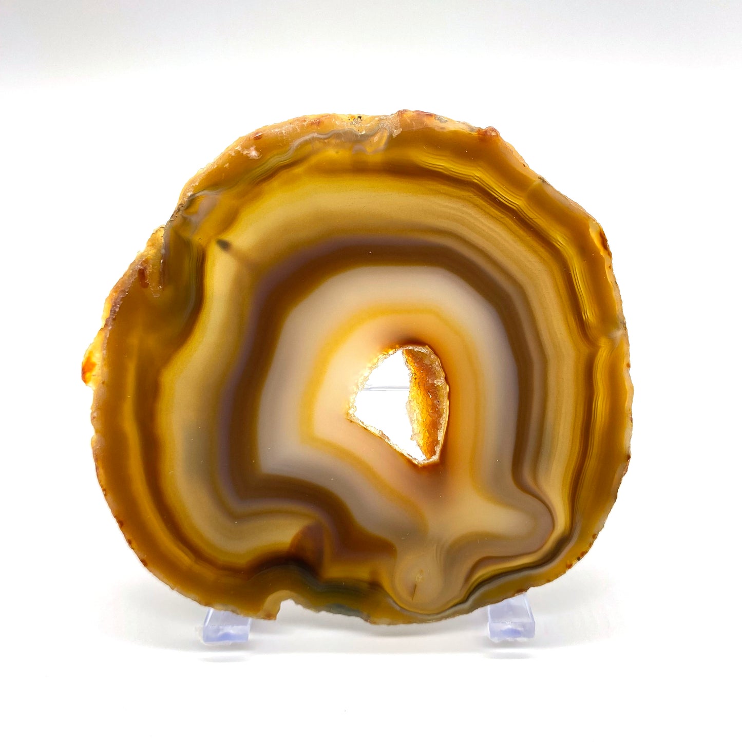 Vacker agatskiva från Brasilien – dekorativ kristall för hem, display och energiarbete