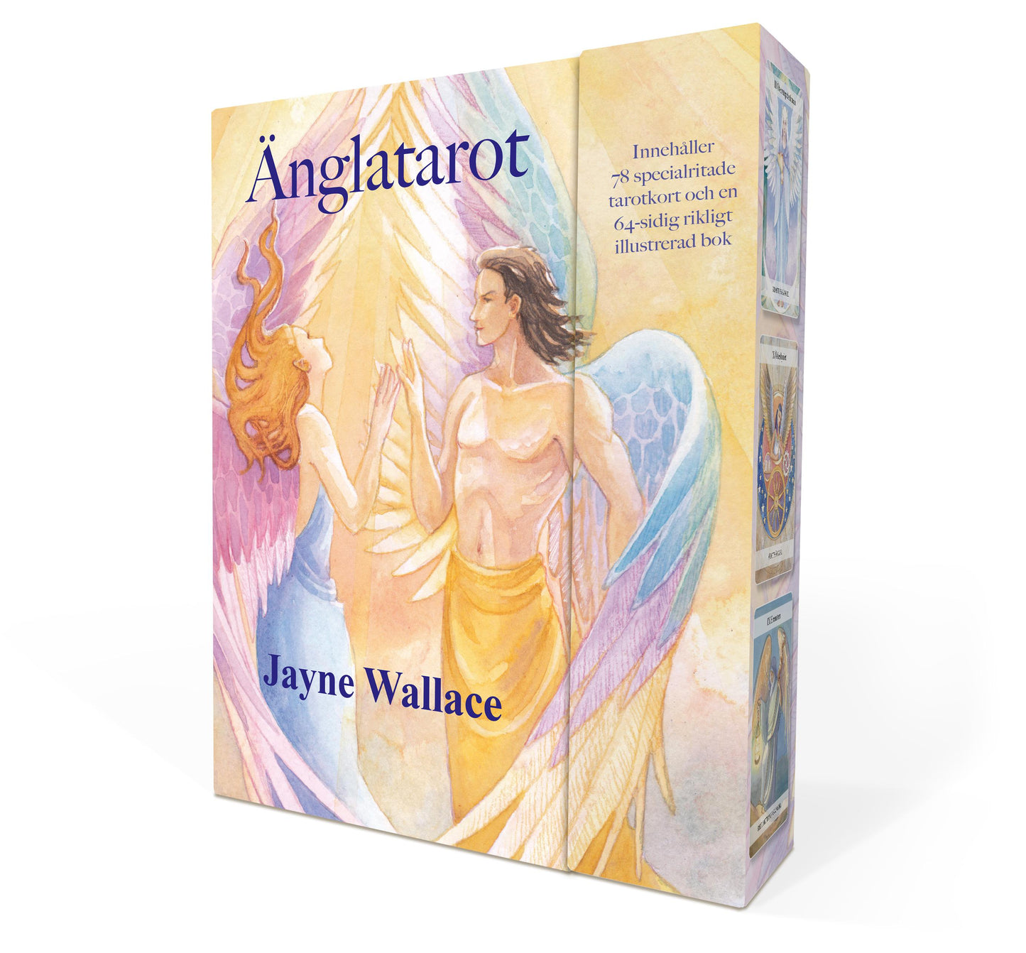 Änglatarot kortlek med 78 vackert illustrerade kort och 64-sidig guidebok för vägledning och helande