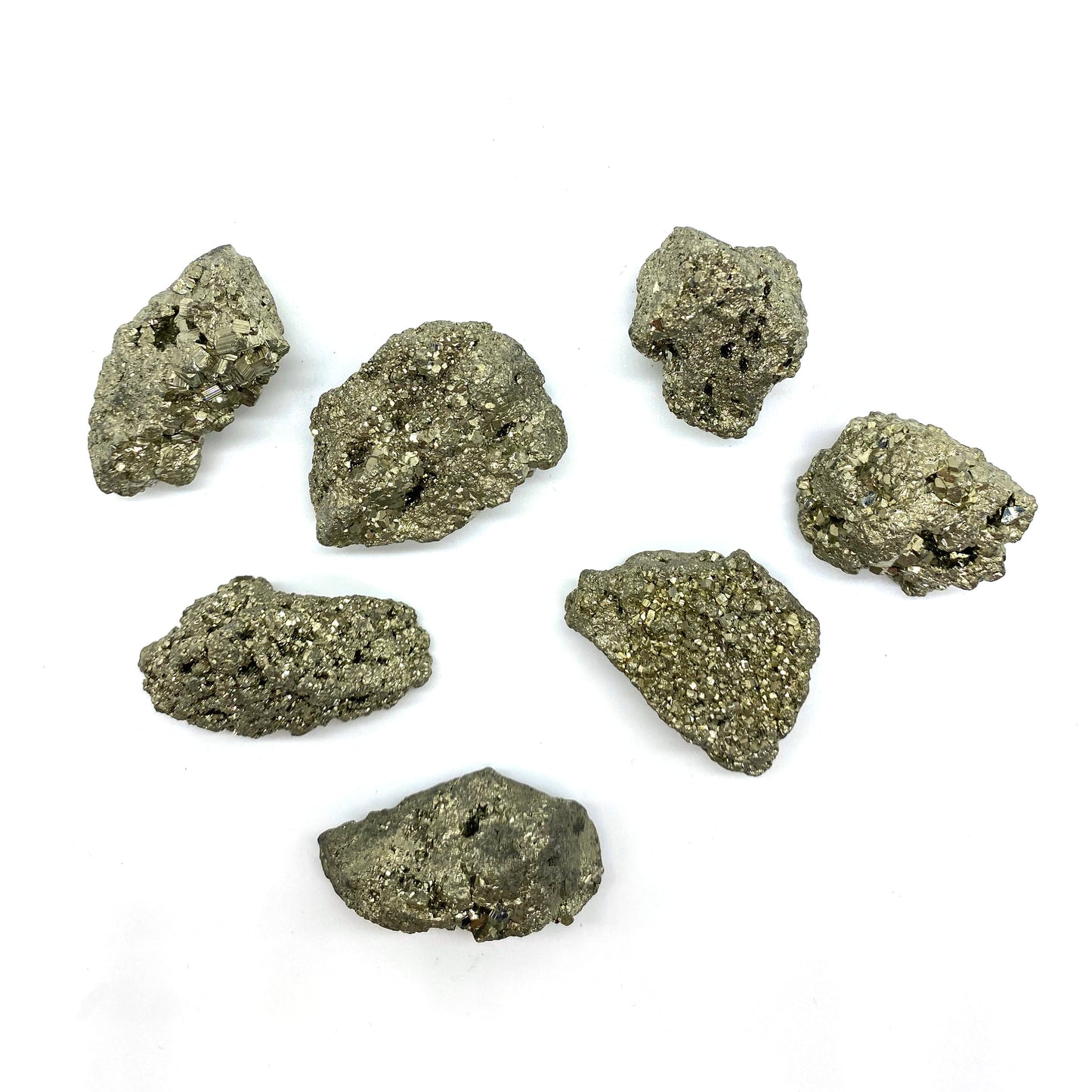 Pyrit av hög kvalitet från Peru – beskyddande lyckosten för framgång och självförtroende