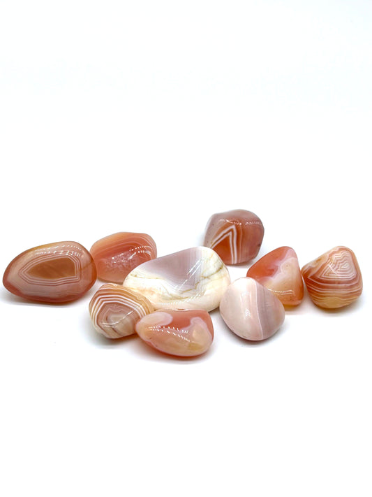 Aprikos Agat sten – lugn, balans, kärlek och chakra healing