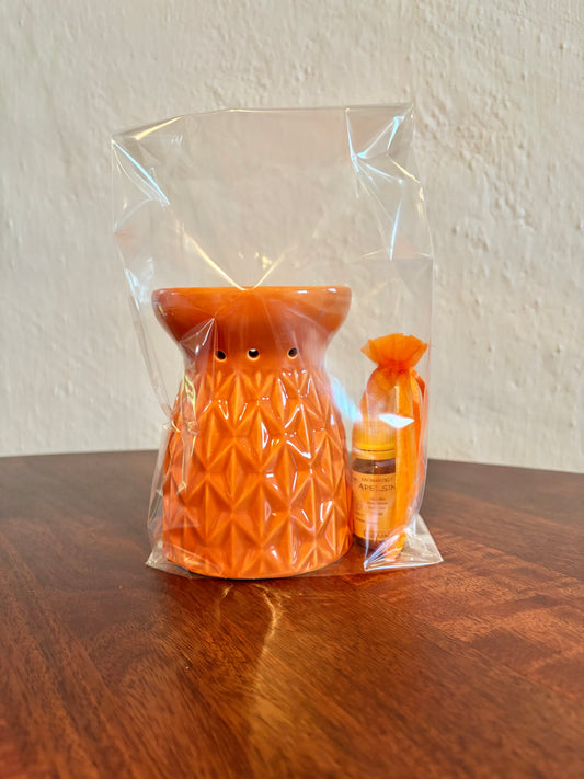 Aromalykta med en Aromaessens Apelsin