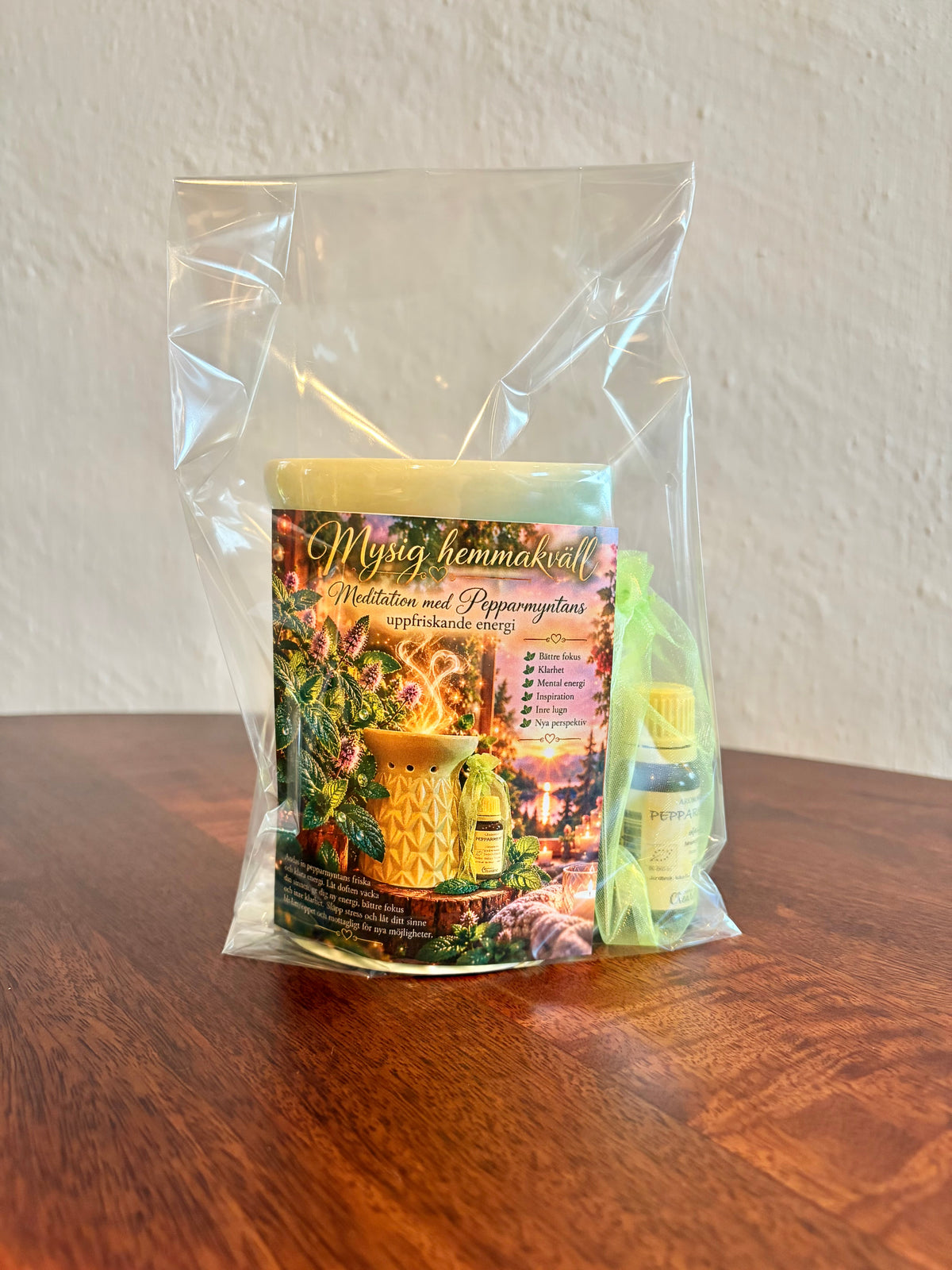 Aromalykta med en Aromaessens Pepparmynta