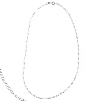 Pansarkedja i äkta silver – elegant och kraftig kedja, 80 cm lång, perfekt att bära ensam eller med hänge