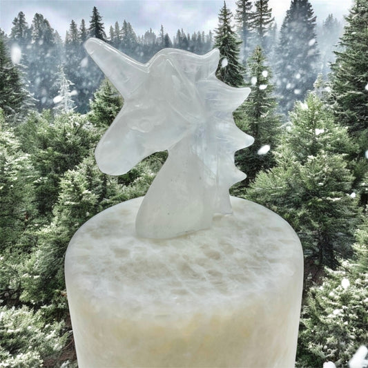 Enhörning i bergskristall