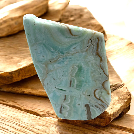 Karibisk blå Aragonit fri form