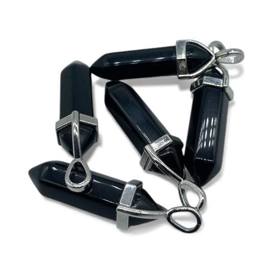 Bullet hänge svart obsidian