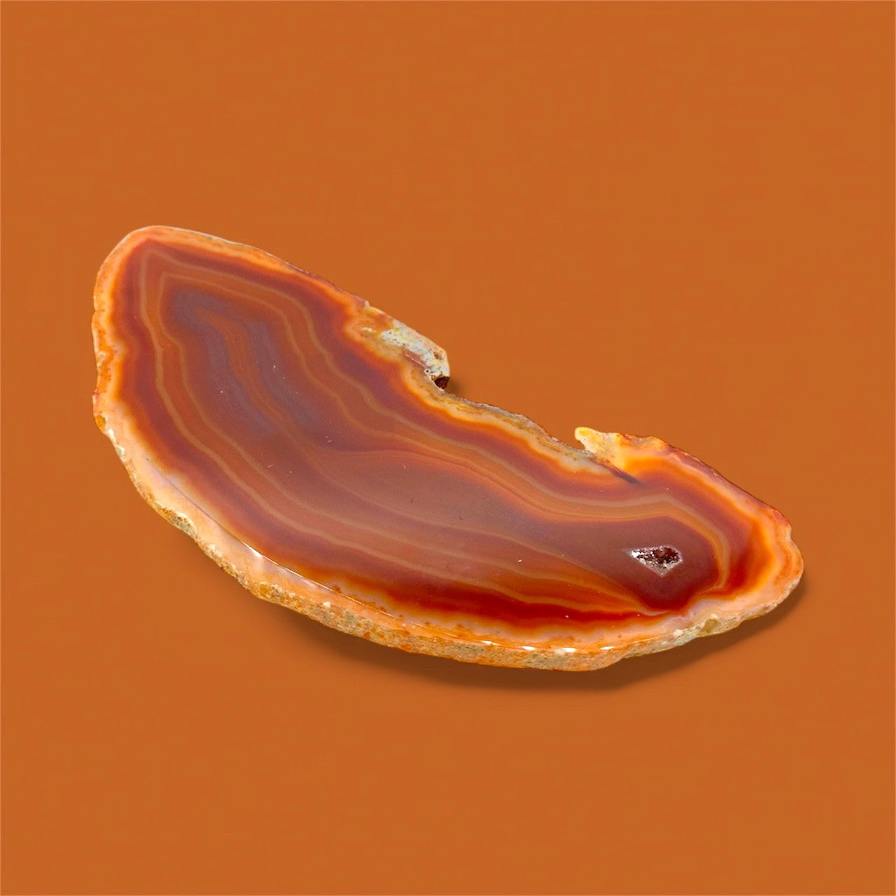 Agat skiva orange
