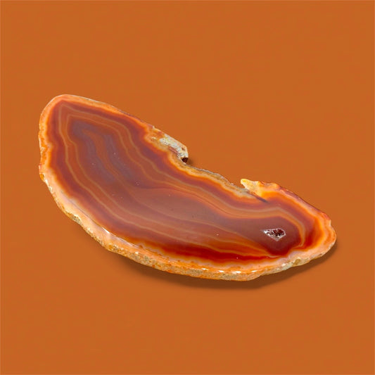 Agat skiva orange