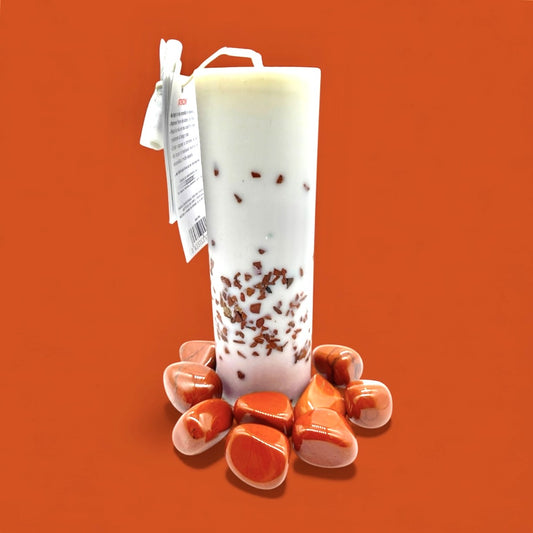 Kristall ljus Röd jaspis