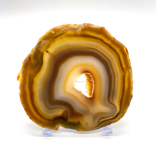 Vacker agatskiva från Brasilien – dekorativ kristall för hem, display och energiarbete