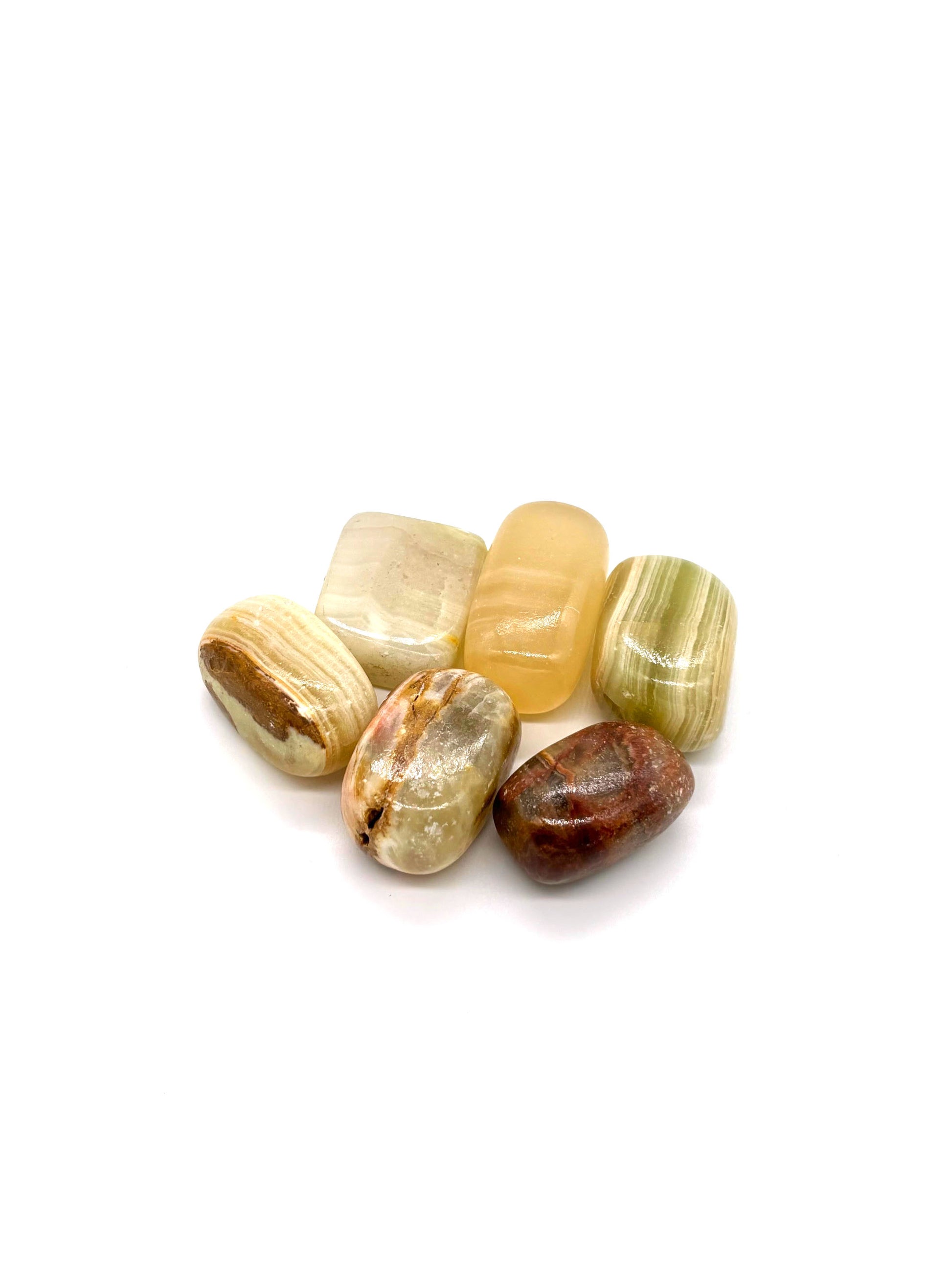 Grön marmor onyx kristall för lugn, balans, självförtroende och emotionell healing