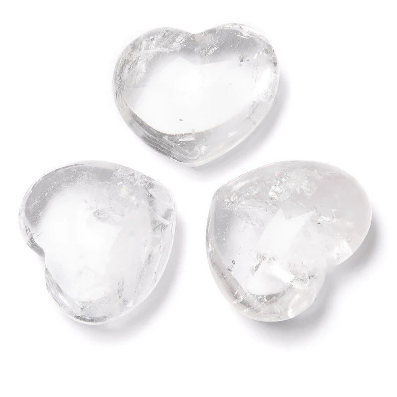 hjärta av klar bergkristall från Brasilien – dekorativ och energigivande kristall