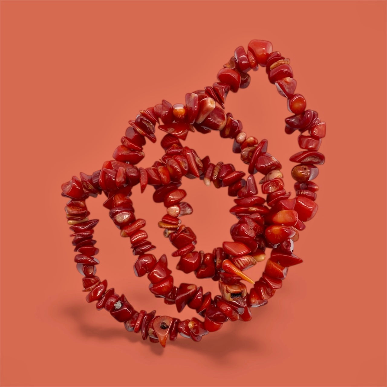 Korallchips-armband – energi och glädje