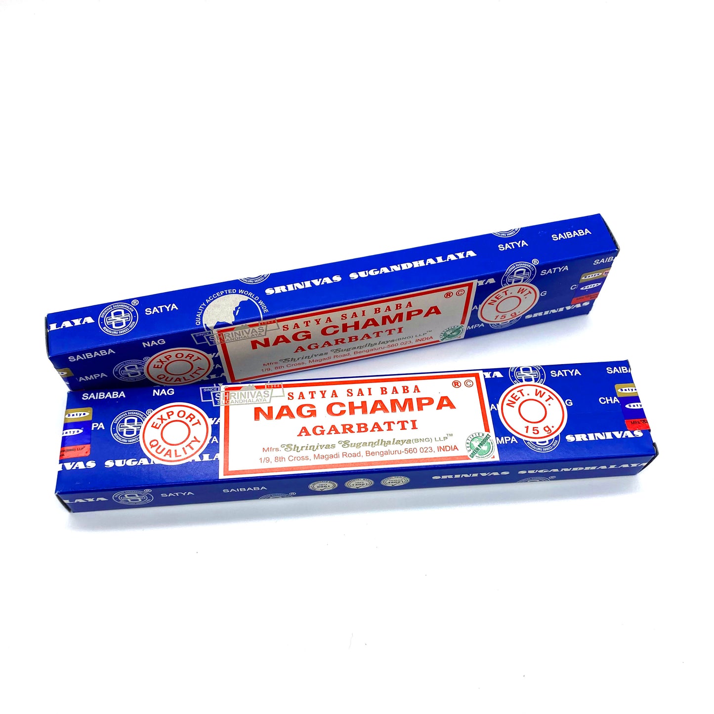 Nag Champa Earth rökelse – handgjord naturlig rökelse från Indien, 15 g