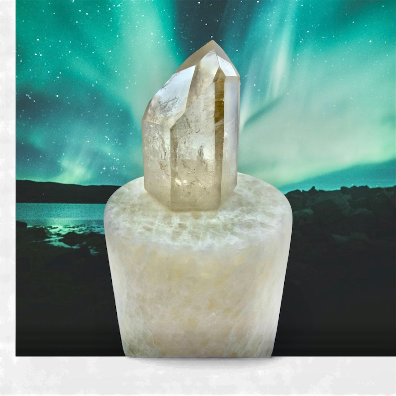 Sexkantigt rökkvarts-obelisk-torn – renande, beskyddande och lugnande kristall som lindrar stress och skapar harmoni