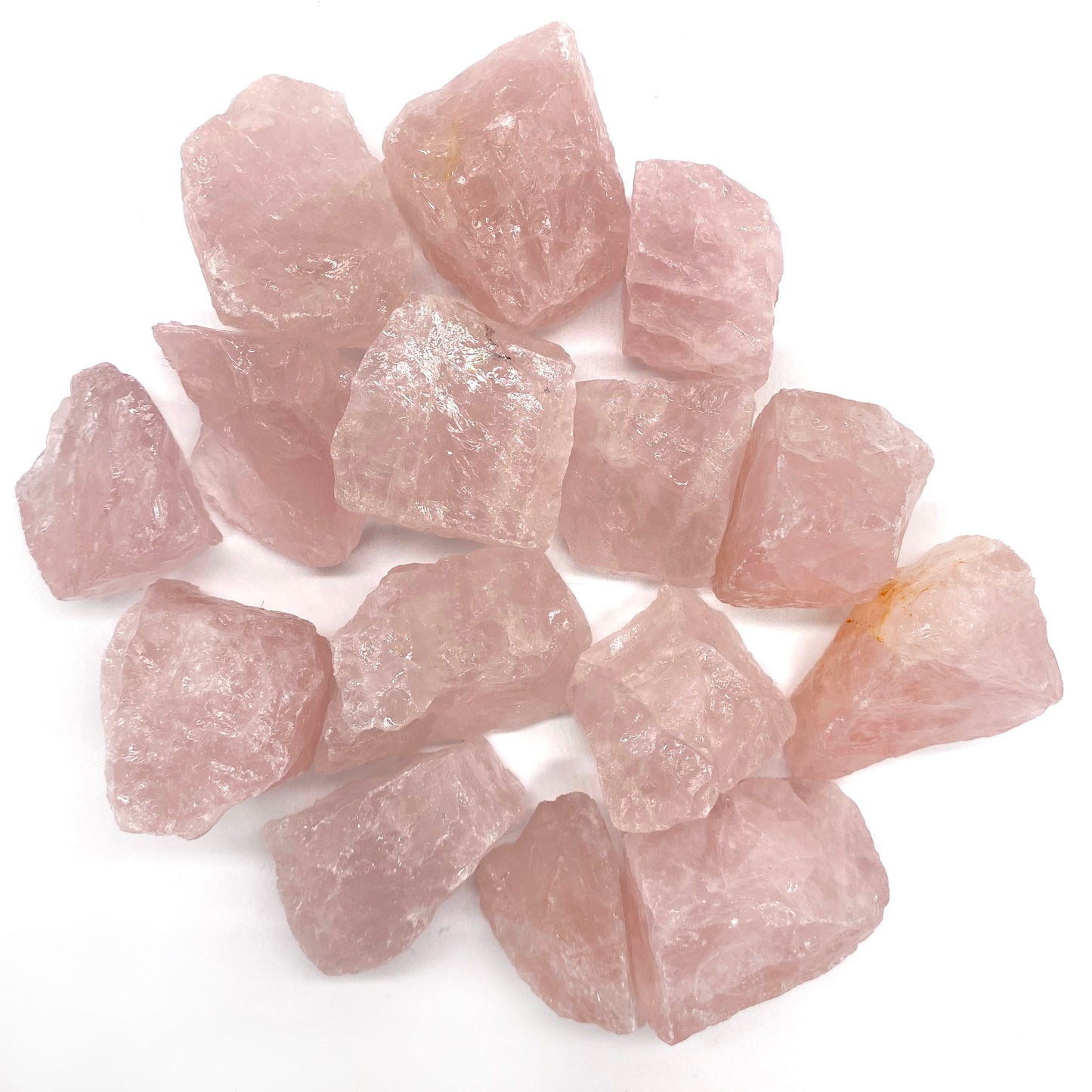 Naturlig rosenkvarts kristall som främjar kärlek, empati och förlåtelse