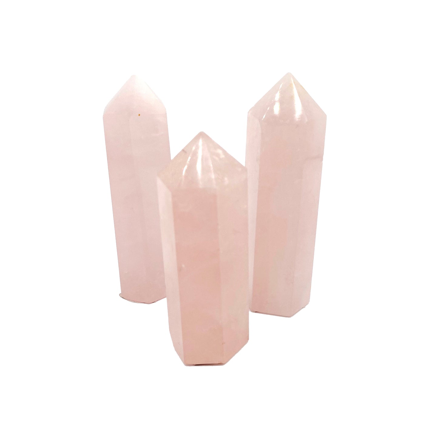 Rosenkvarts torn från Madagaskar – kristall för kärlek, harmoni och hjärtchakra