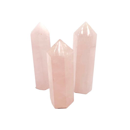 Rosenkvarts torn från Madagaskar – kristall för kärlek, harmoni och hjärtchakra