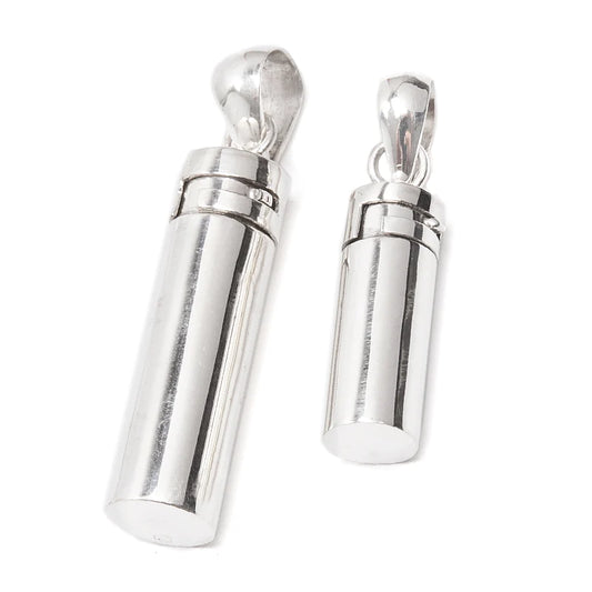 Silverhänge Prayer Box, cylinder med skruvlock för kärleksmeddelanden eller affirmationer