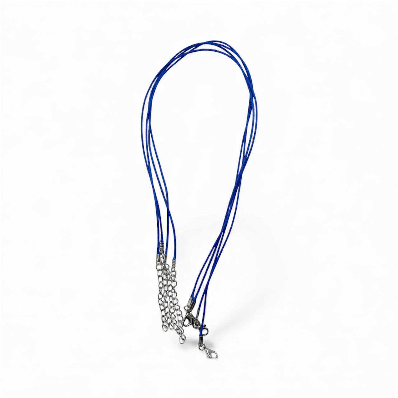 Vaxat bomullssnöre i blå färg – justerbart smyckessnöre för hängsmycken och DIY-projekt