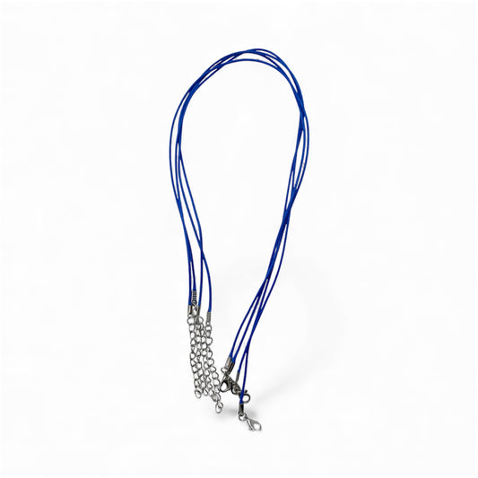 Vaxat bomullssnöre i blå färg – justerbart smyckessnöre för hängsmycken och DIY-projekt